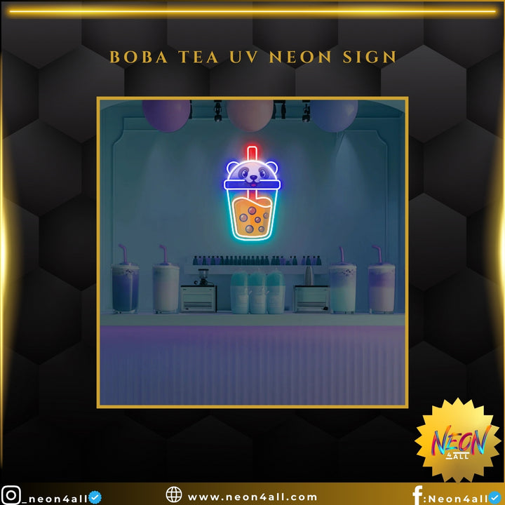 Boba Tea UV Neon Sign