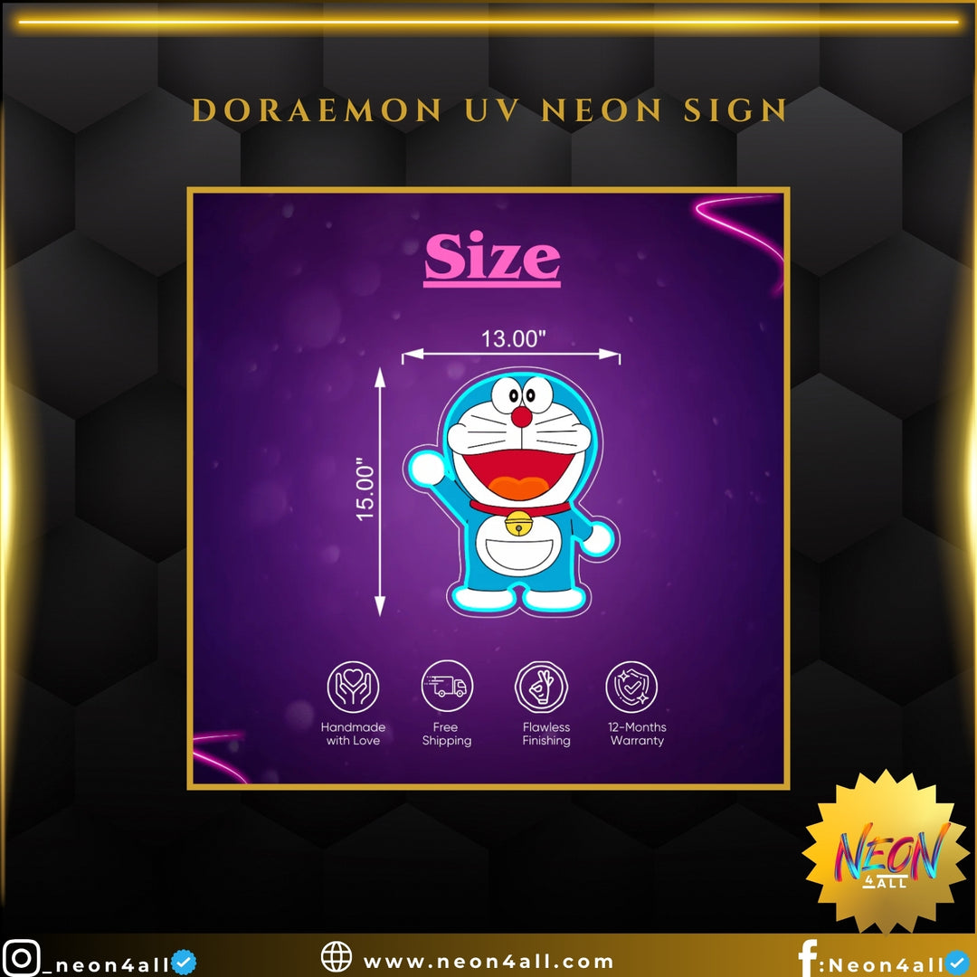 Doraemon UV Neon Sign