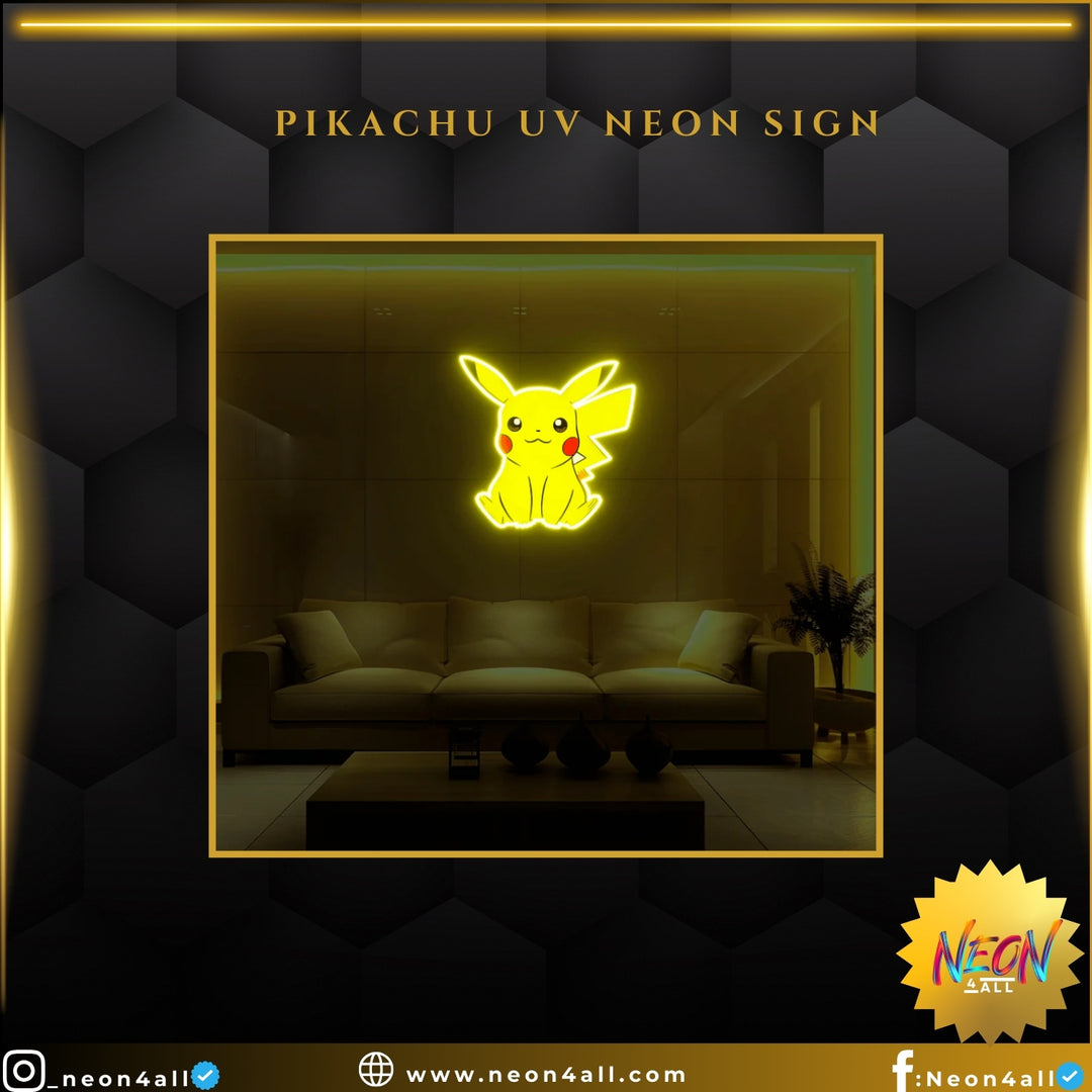 Pikachu UV Neon Sign