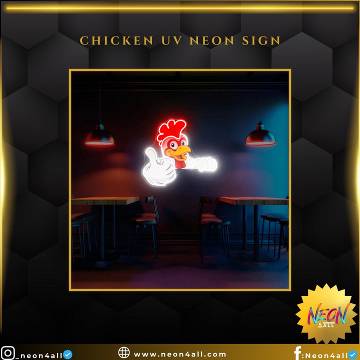 Chicken UV Neon Sign