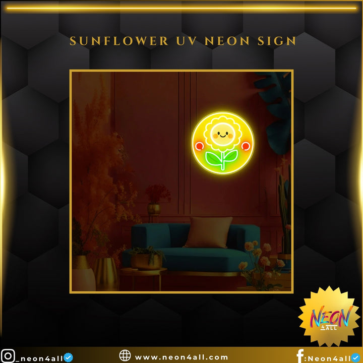 Sunflower UV Neon Sign