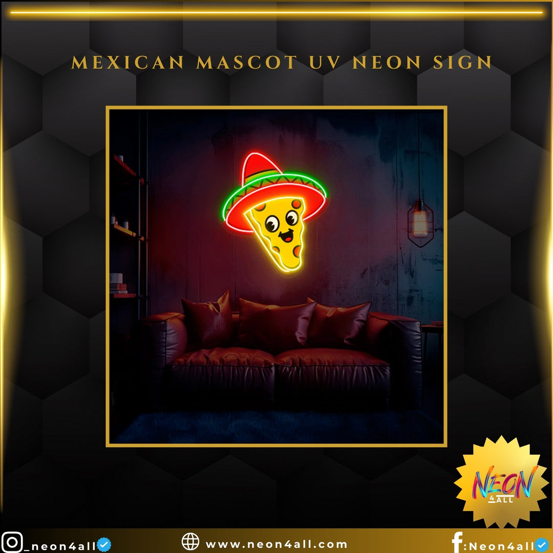 Mexican Mascot UV Neon Sign