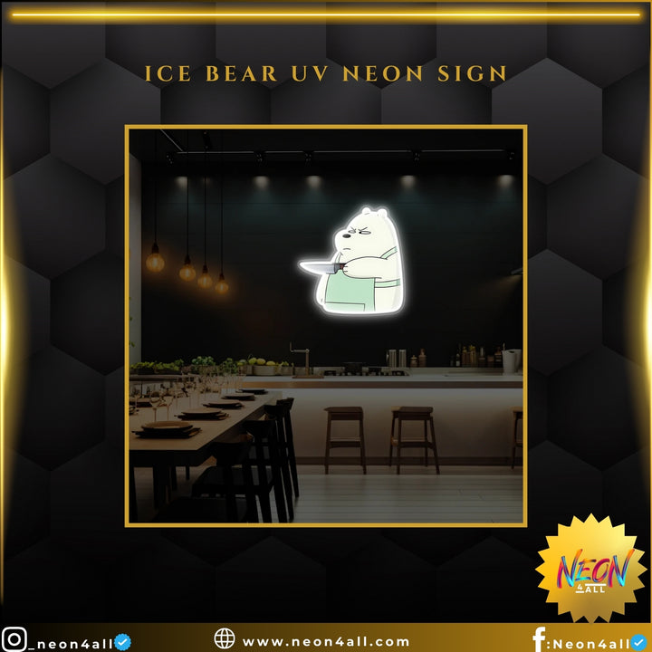 Ice Bear UV Neon Sign