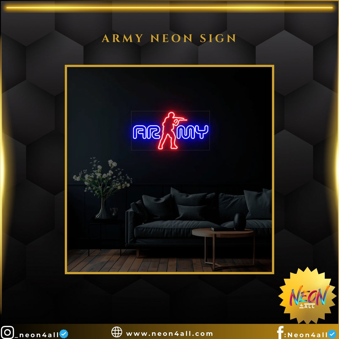 Army Neon Sign