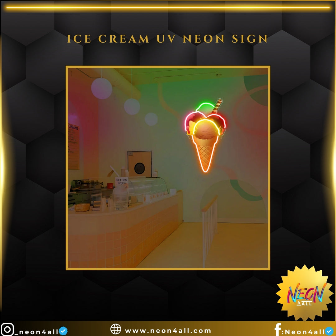 Ice Cream UV Neon sign