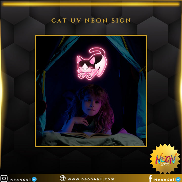 Cat UV Neon Sign