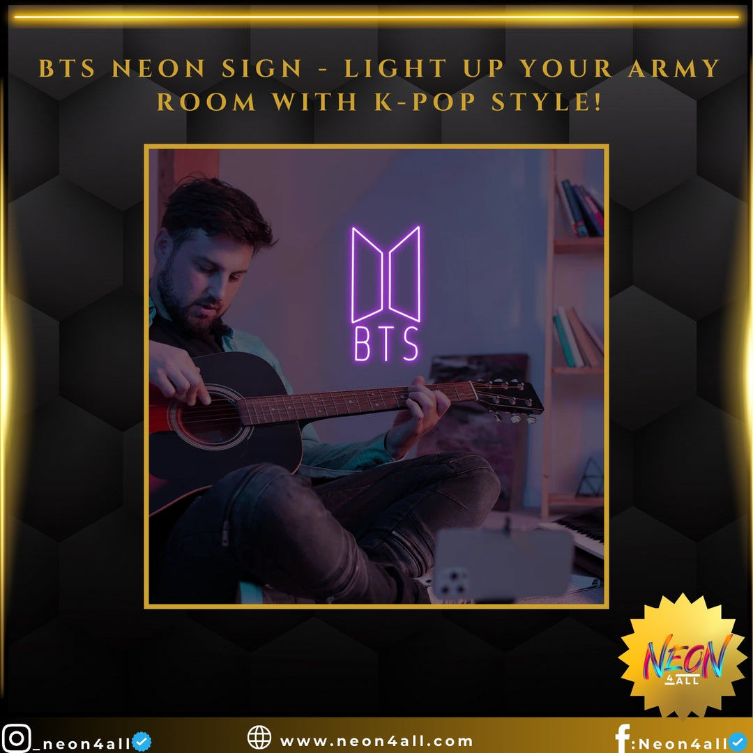 BTS Neon Sign - Light Up Your ARMY Room with K-pop Style!