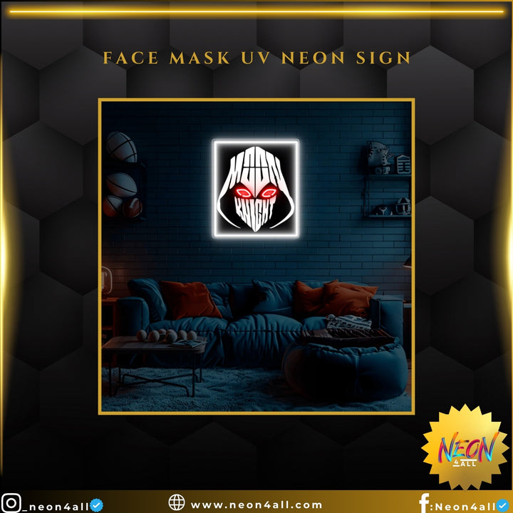 Face Mask UV Neon Sign