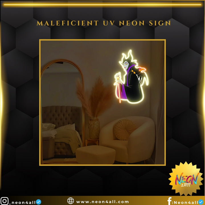 Maleficient UV Neon Sign