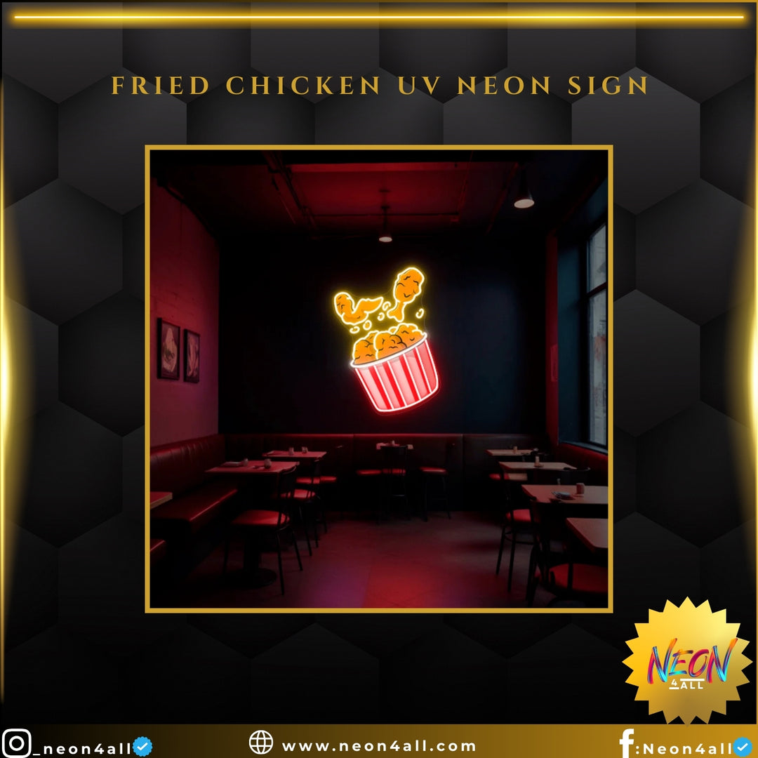 Fried Chicken UV Neon Sign