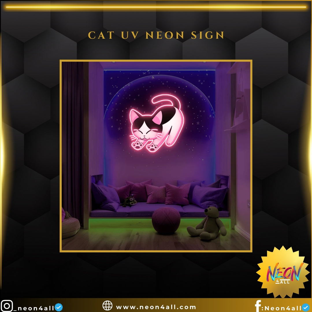 Cat UV Neon Sign