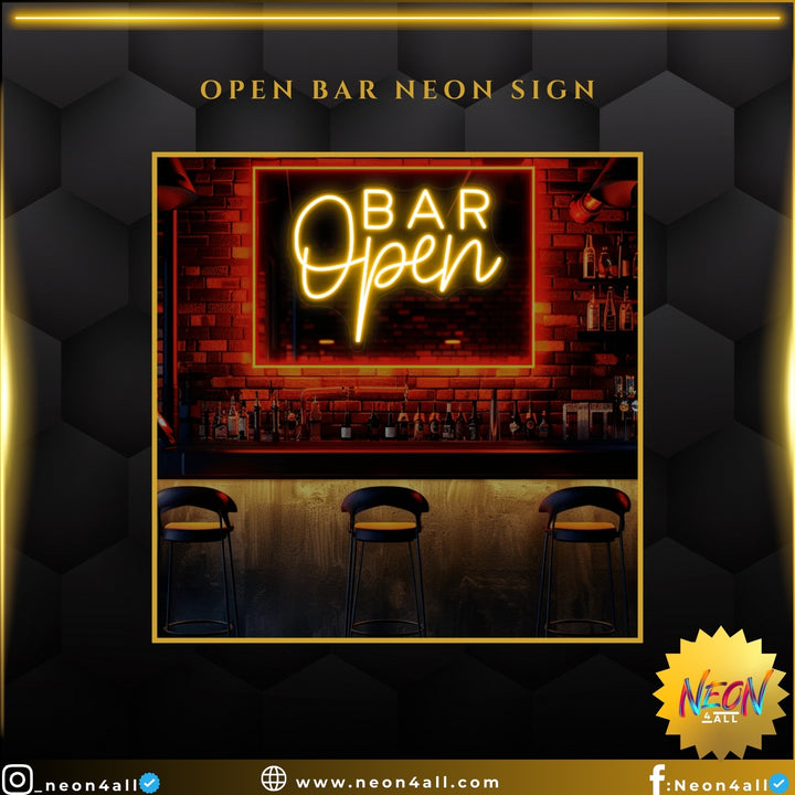 Open Bar Neon Sign