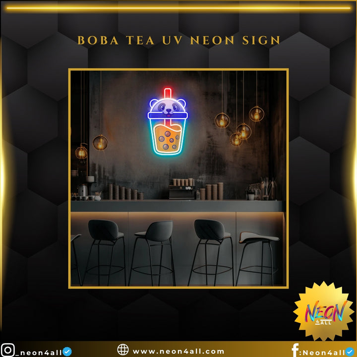 Boba Tea UV Neon Sign