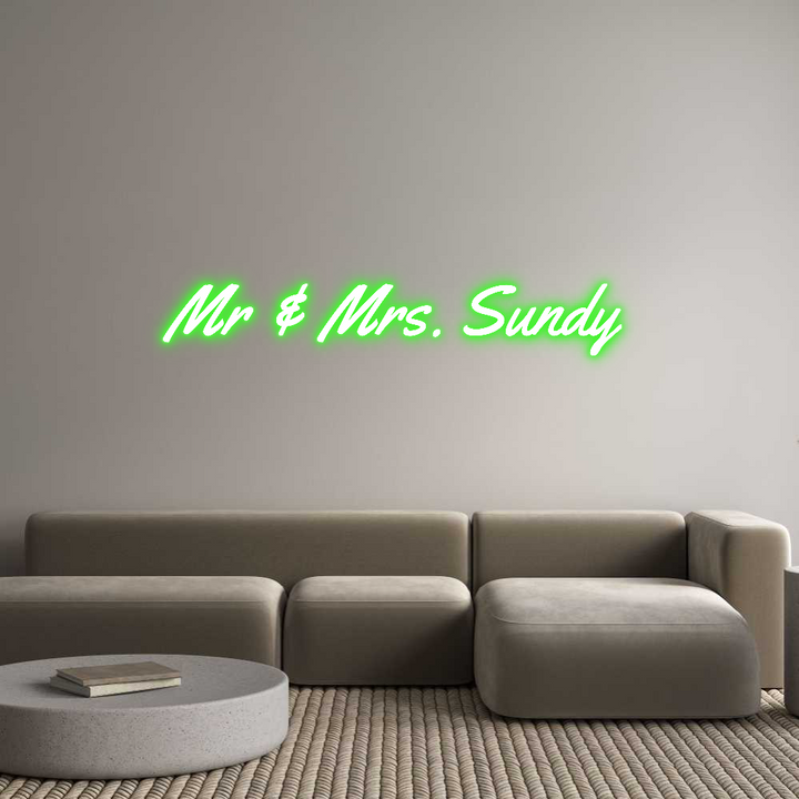 Custom Neon: Mr & Mrs. Sun...