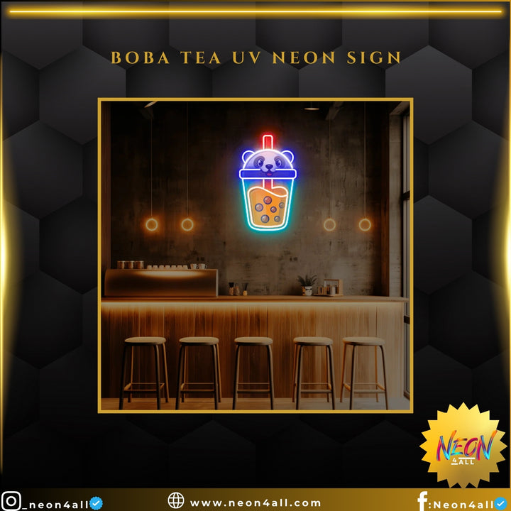 Boba Tea UV Neon Sign