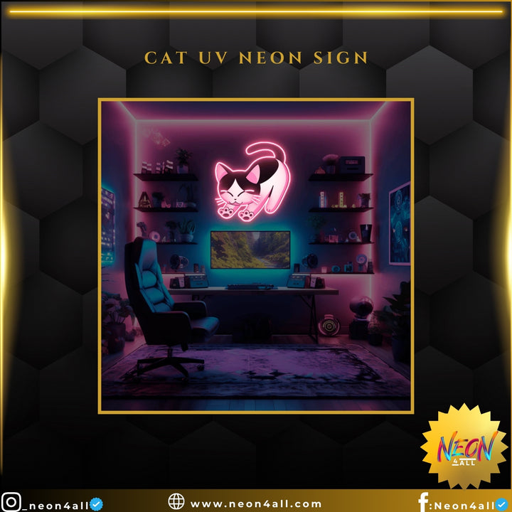 Cat UV Neon Sign