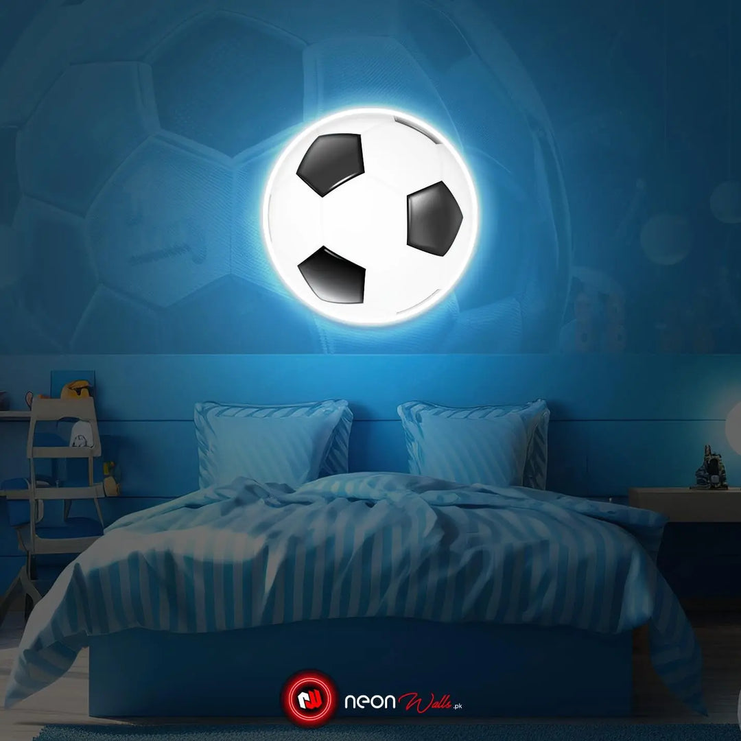 Football UV LED Neon Sign ⚽ – Light Up Your Love for the Game!