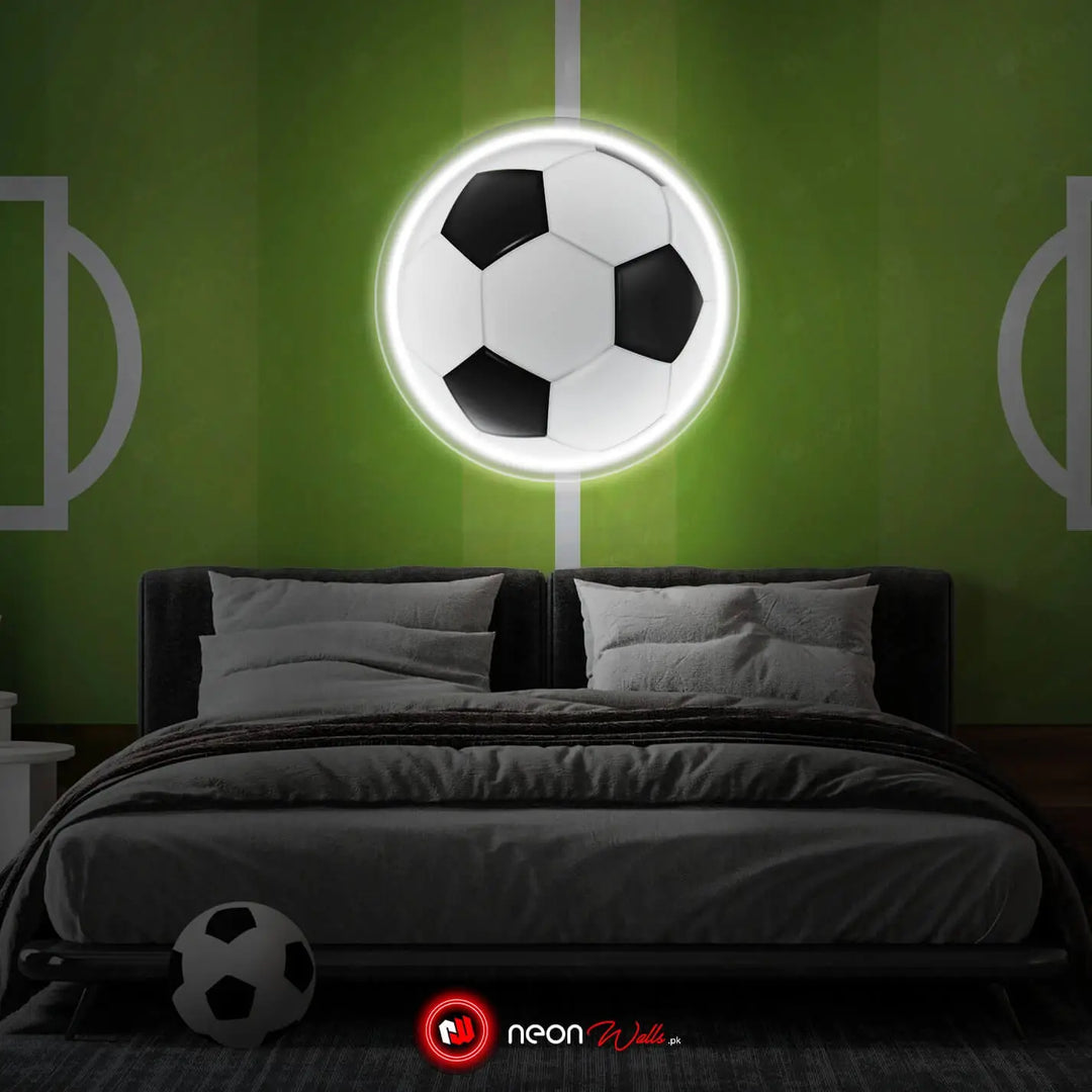 Football UV LED Neon Sign ⚽ – Light Up Your Love for the Game!